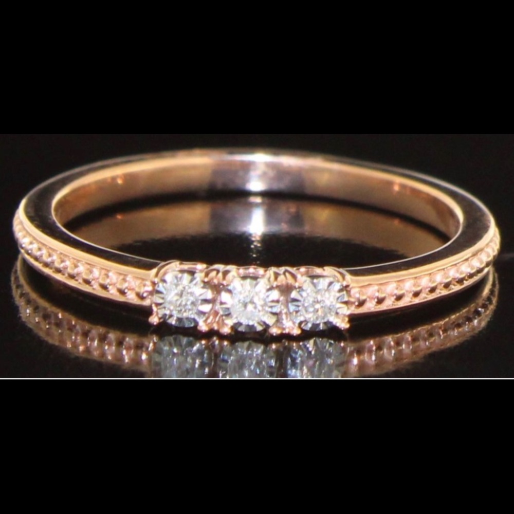 10kt Rose Gold Diamond Designer Ring